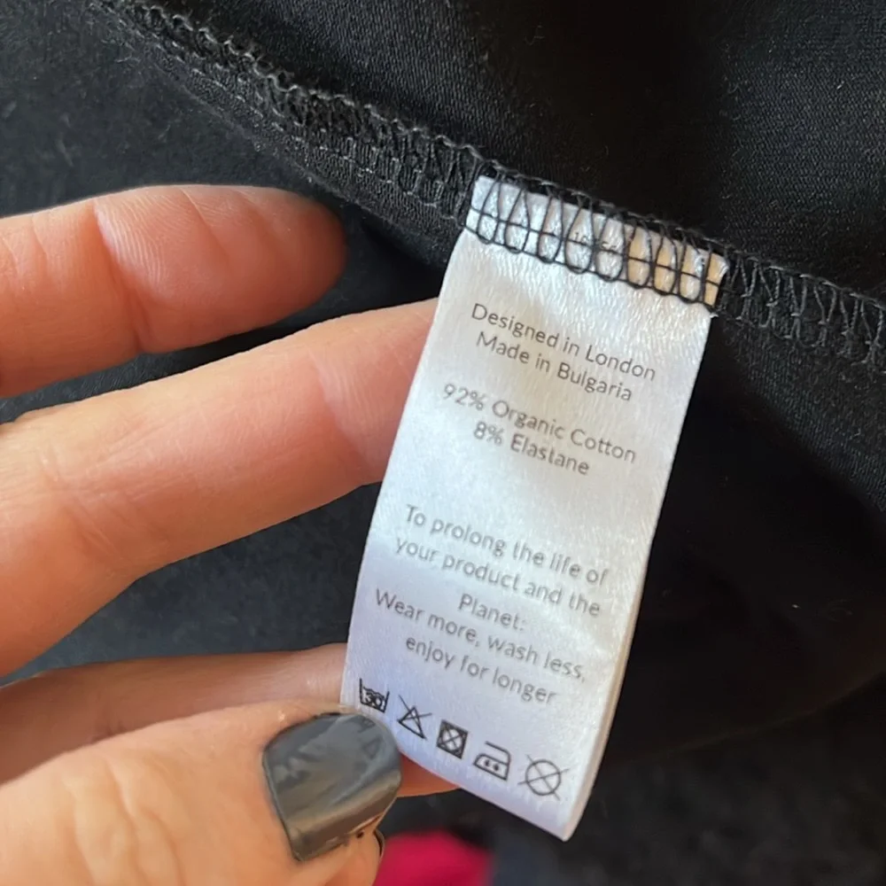 Saint + Sofia long cotton black dress size small - Picture 5 of 6